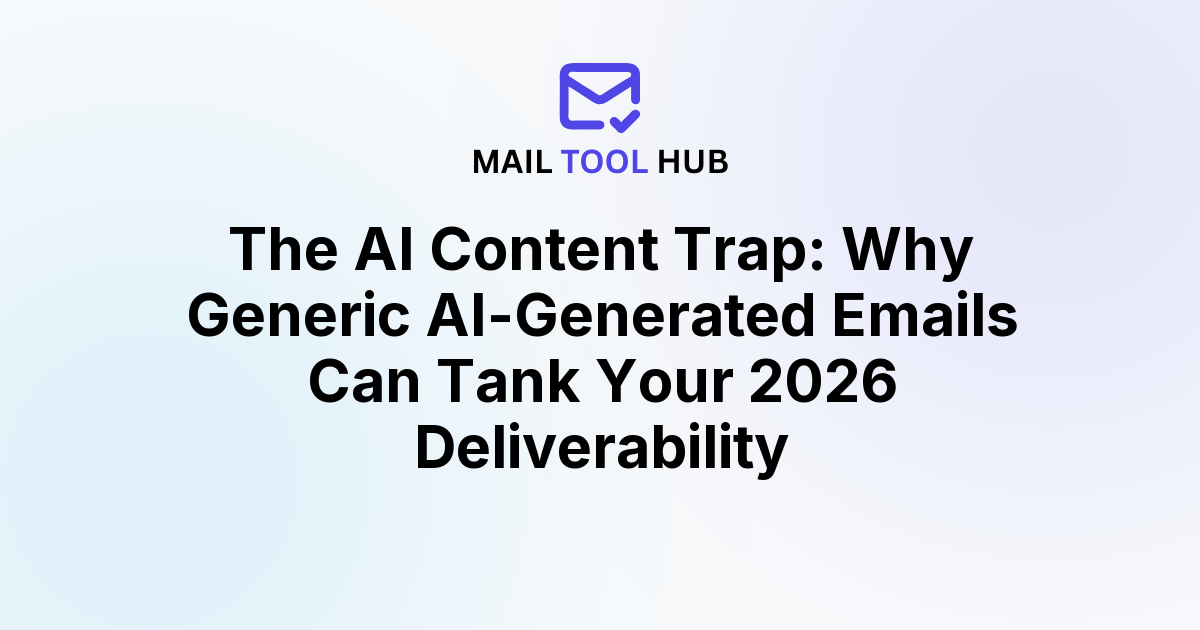The AI Content Trap: Why Generic AI-Generated Emails Can Tank Your 2026 Deliverability